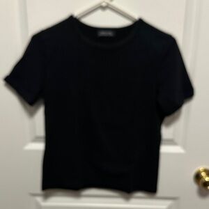 Jones New York Black Short Sleeve Tee